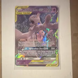 Pokemon Mewtwo & Mew GX TAG TEAM Ultra Rare Holo SM-Unified Minds 71/236 - Image 1