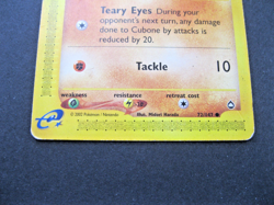 **CUBONE # 72/147 **AQUAPOLIS BASIC POKEMON -MOD-LIGHT PLAY 2002 E-READER - Image 2