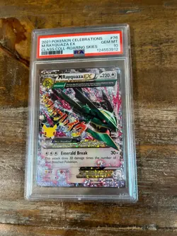 POKEMON 2021 Celebrations Classic Roaring Skies M RAYQUAZA EX #76 PSA 10 Gem - Image 1