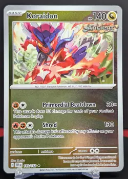 Pokemon Koraidon #119/162 English Temporal Forces Reverse Holo - Image 1