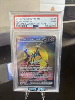 Iron Crown EX 206/162 Special Illustration Rare Pokemon PSA 9 *135 - Image 1