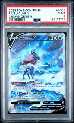 2023 Pokemon Crown Zenith Suicune PSA 9 #GG38 - Image 1