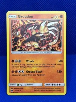 Pokemon Tcg Groudon 81/168 Sm-Celestial Storm Holo - Image 1