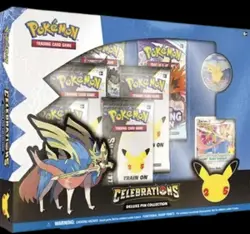 Pokemon TCG Celebrations 25th Anniversary Zacian LV. X Deluxe Pin Collection Box - Image 1
