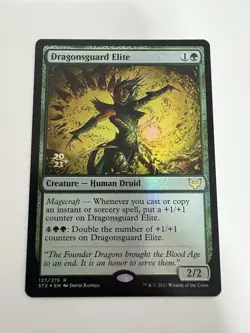 Dragonsguard Elite Foil Promo Prerelease MTG Magic Gathering Card NM Mint STX - Image 1