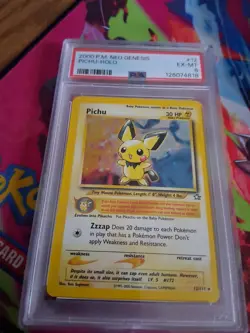 2000 POKEMON NEO GENESIS #12 PICHU-HOLO PSA 6 - Image 1