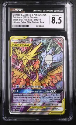 Pokemon Moltres Lavados Zapdos Articuno Arktos GX (SM 210) Deutsch PSA CGC 8.5 - Image 1