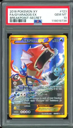 PSA 10 Gyarados EX (Secret) 123/122 Breakpoint Secret Pokemon - Image 1