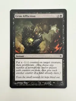 Grim Affliction MTG Magic the Gathering Card NM Near Mint NPH - Image 1