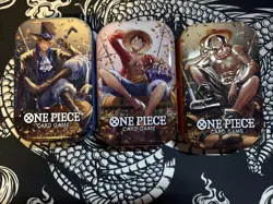 One Piece CCG Tin Set Vol 2 EMPTY TIN ONLY Set Of 3 Luffy, Ace, & Sabo - Image 1