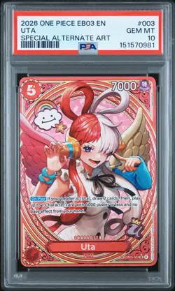 2026 ONE PIECE EB03-003 UTA SP PSA 10 EN HEROINES EDITION! GEM MINT - Image 1