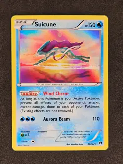 Suicune Holo 30/122 2016 XY BREAKpoint Pokemon Card Mitsuhiro Arita NM - Image 1