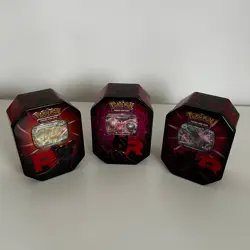 Pokemon TCG: Team Rocket Tin Set of 3 - Mewtwo ex, Nidoking, Persian *No Packs* - Image 3