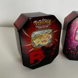 Pokemon TCG: Team Rocket Tin Set of 3 - Mewtwo ex, Nidoking, Persian *No Packs* - Image 4