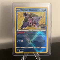 2022 Pokemon - Sword & Shield - Pokemon GO Radiant Blastoise #18/78 - Image 1