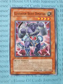 GLAS-EN023 Gladiator Beast Dimacari Yu-Gi-Oh Card 1st Edition - Image 1