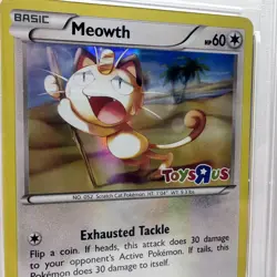 2016 POKEMON XY GENERATIONS TOYS R US #53 MEOWTH-HOLO - PSA 8 NEAR MINT - MINT - Image 4