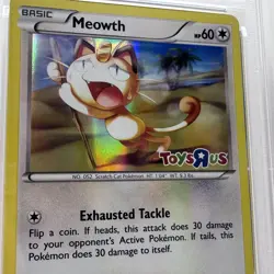 2016 POKEMON XY GENERATIONS TOYS R US #53 MEOWTH-HOLO - PSA 8 NEAR MINT - MINT - Image 5