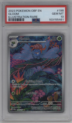 Gloom Illustration Rare #198 - Obsidian Flames - PSA 10 GEM MINT Pokemon - Image 1