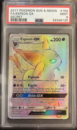 Pokemon Espeon GX (Secret) 152/149 SM Base Set Holo PSA 9 - Image 1