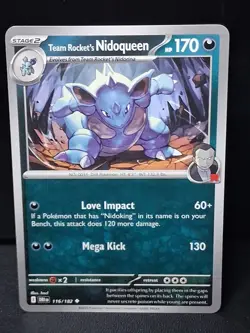 Pokemon TCG Team Rocket's Nidoqueen Uncommon Card 116/182 Destined Rivals Series - Image 1