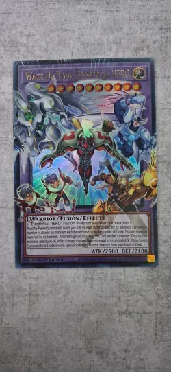 Yu-Gi-Oh! Konami Wake Up Your Elemental HERO RA05-EN142 1st Ed Ultra Rare - Image 1