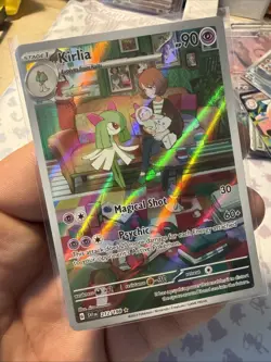 Pokemon TCG Kirlia Scarlet & Violet Base Set Holo Illustration Rare Card 212/198 - Image 1