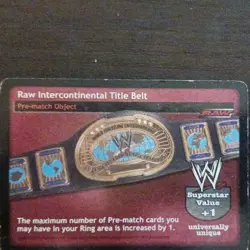 Comic Images WWE Raw Intercontinental Title Belt Prematch Object Card Raw Deal … - Image 1