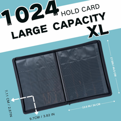 1000+ Pockets Trading Card Binder, 16-Pocket Card Ablum Compatible with Mtg,Spor - Image 3