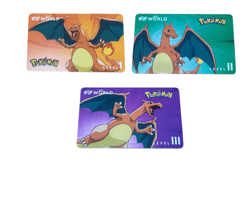 EB Games World Limited Edition Charizard Membership Cards 1-3 - Image 1