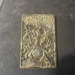 1999 Pokemon Burger King Nintendo 23 Karat Gold Plated Charizard Card No Ball NM - Image 1