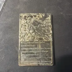 1999 Pokemon Burger King Nintendo 23 Karat Gold Plated Charizard Card No Ball NM - Image 2