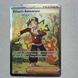 Pokemon Ethan's Adventure Trainer Full Art Holo Rare Card DRN 236/182 - Image 1