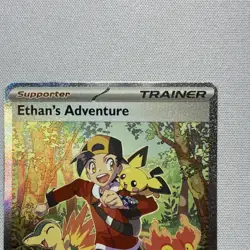 Pokemon Ethan's Adventure Trainer Full Art Holo Rare Card DRN 236/182 - Image 2