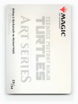 Bebop & Rocksteady Art Card 29 Art Series: Teenage Mutant Ninja Turtles NM S - Image 2