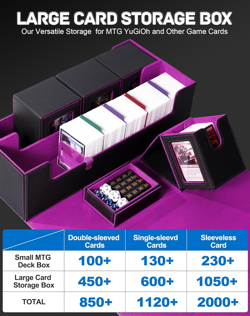 MTG Card Storage Box 5 in 1 with 4 Pcs Small Commander Deck Box, Large Card Deck - Image 2