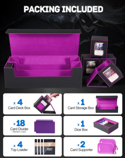 MTG Card Storage Box 5 in 1 with 4 Pcs Small Commander Deck Box, Large Card Deck - Image 3