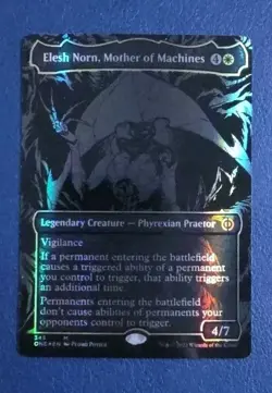 NM FOIL OIL SLICK Elesh Norn, Mother of Machines #345 Phyrexia All Will Be ONE - Image 1