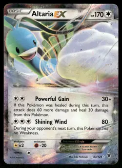 Pokemon Cards Altaria EX 83/124 Fates Collide Holo EX Rare NM - Image 1