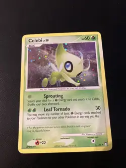 Celebi Holo Rare Pokemon Card 7/123 Mysterious Treasures 2007 TCG - Image 1