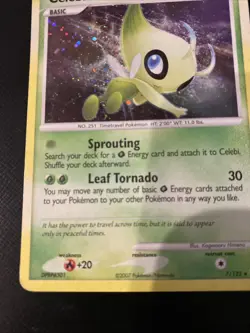 Celebi Holo Rare Pokemon Card 7/123 Mysterious Treasures 2007 TCG - Image 5