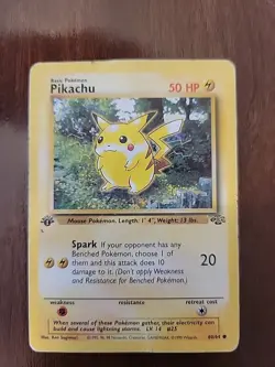 Pikachu 60/64 Jungle 1st Edition Vintage Pokemon DMG - Image 1
