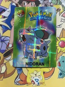 Pokemon Vintage Pocket Monsters Vending HOLO Prism Sticker 1998 Nintendo Japan - Image 1