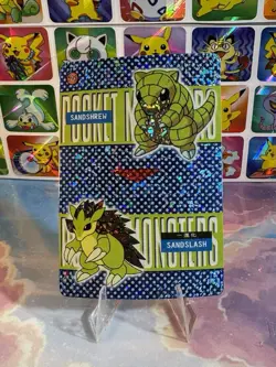 Pokemon Nidoking Vintage Pocket Monsters Vending HOLO Prism Sticker 99 Nintendo - Image 4