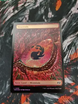 Foil Mountain (0290) Tarkir: Borderless Foil Special Land Magic Gathering Mtg - Image 1