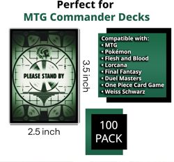 Please Stand by Card Sleeves - 100 Pack for MTG, Magic the Gathering, TCG Decks - Image 4