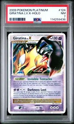 2009 POKEMON PLATINUM BASE GIRATINA LV X #124 ULTRA RARE PSA 7 NM #114259436 - Image 1