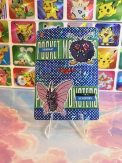 Pokemon Mewtwo Vintage Pocket Monsters Vending HOLO Prism Sticker 99 Nintendo - Image 2