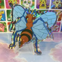 Pokemon Vintage Pocket Monsters Vending HOLO Prism Sticker 90s Nintendo Beedrill - Image 5