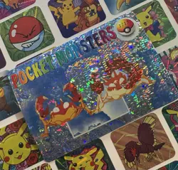 Pokemon Charizard Vintage Pocket Monsters Vending HOLO Prism Sticker 99 Nintendo - Image 1